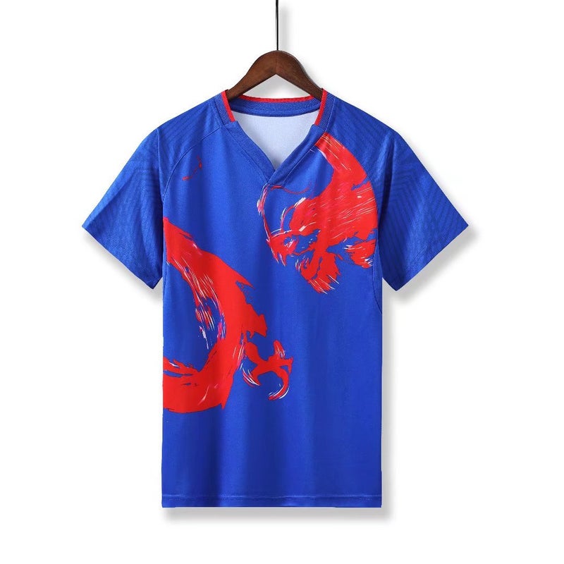 Generic Kids Unisex Badminton Table Tennis Set Men's color blue top