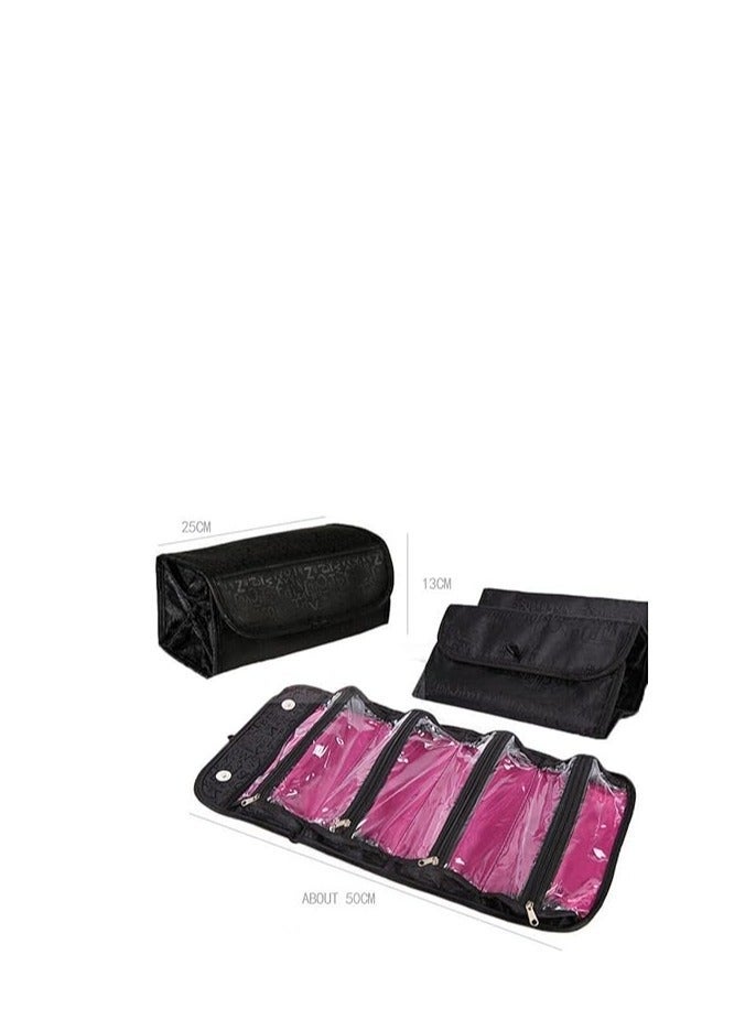 Roll N Go: Multi-Compartment Rolling Makeup Bag - Image 1