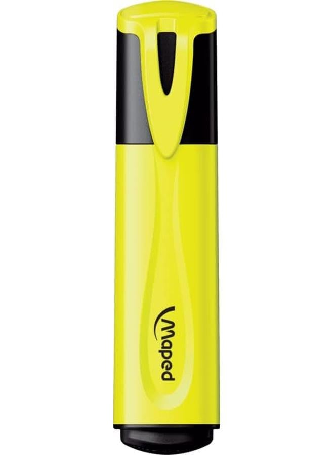 Maped Pouch Of 4 Fluo Peps Classic Highlighters Yellow Black  - Image 2