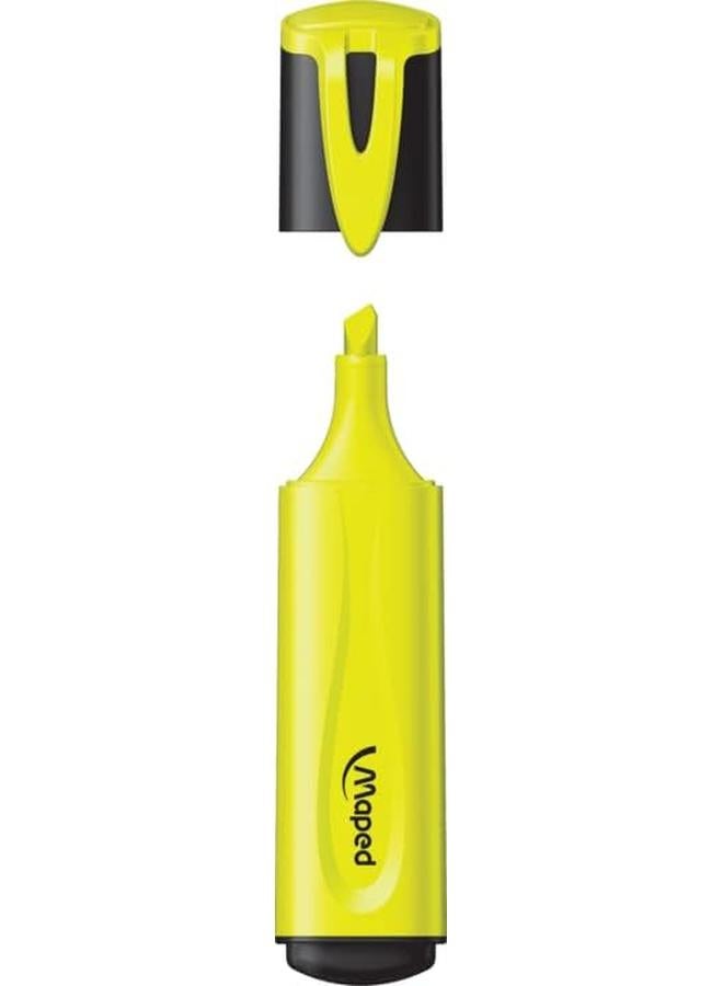 Maped Pouch Of 4 Fluo Peps Classic Highlighters Yellow Black  - Image 3