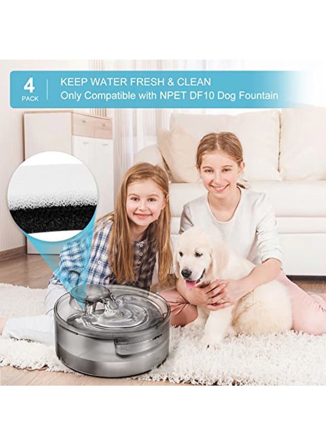 NPET DF10 Dog Water Fountain 4820ml 5L Large Automatic Pet Water Dispenser Cat Water Fountain with Cleaning Kit Replacement Filter for Cats Dogs Multiple Pets (Replacement Filter) - Image 3