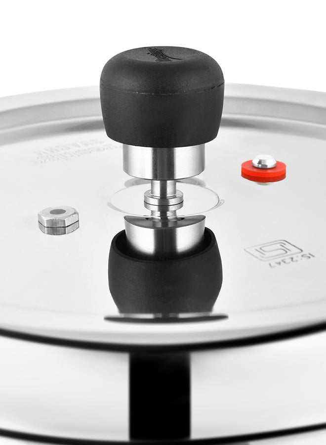 Prestige Deluxe Alpha Svachh Stainless Steel Pressure Cooker | Sturdy Handles | Cool Touch Weight | Induction Compatible Silver 6.5Liters - Image 5