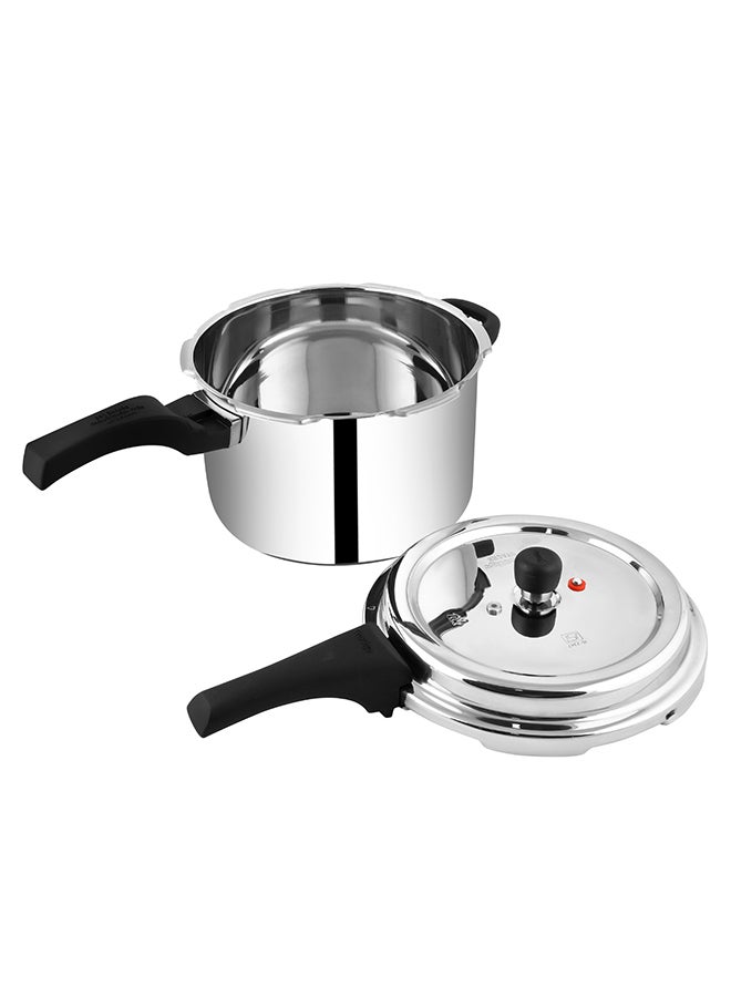 Prestige Deluxe Alpha Svachh Stainless Steel Pressure Cooker | Sturdy Handles | Cool Touch Weight | Induction Compatible Silver 6.5Liters - Image 3