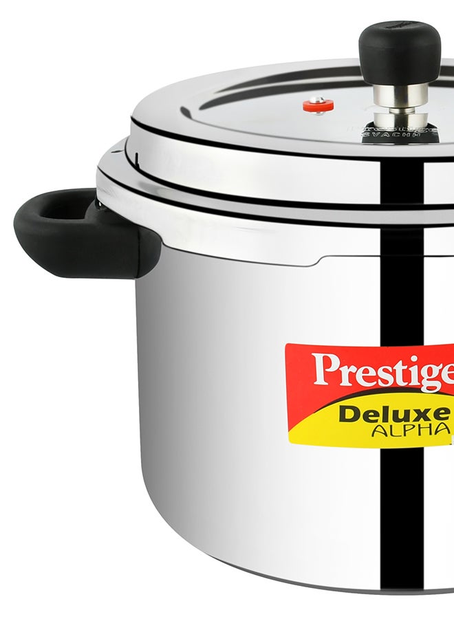 Prestige Deluxe Alpha Svachh Stainless Steel Pressure Cooker | Sturdy Handles | Cool Touch Weight | Induction Compatible Silver 6.5Liters - Image 2