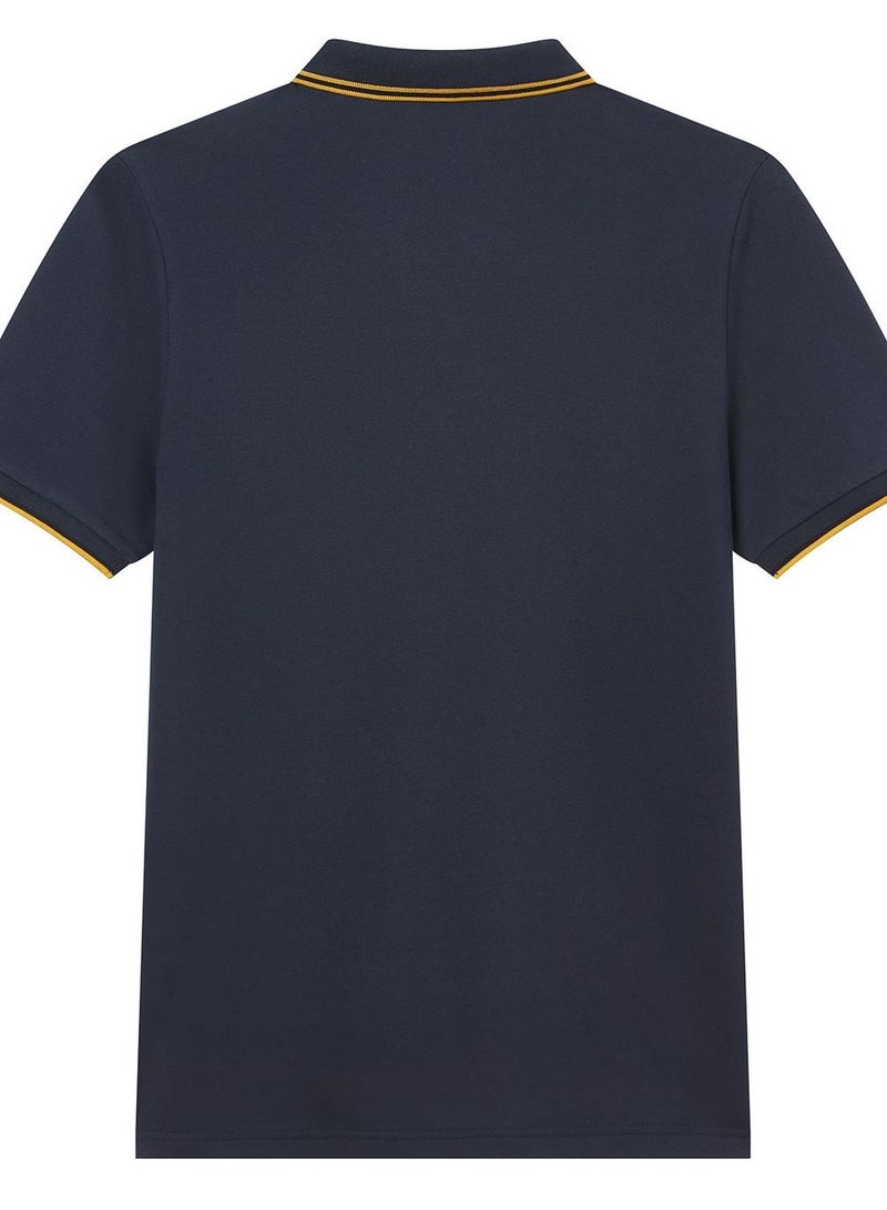 GIORDANO قميص بولو رجالي ضيق من ليكرا بيك - Image 2