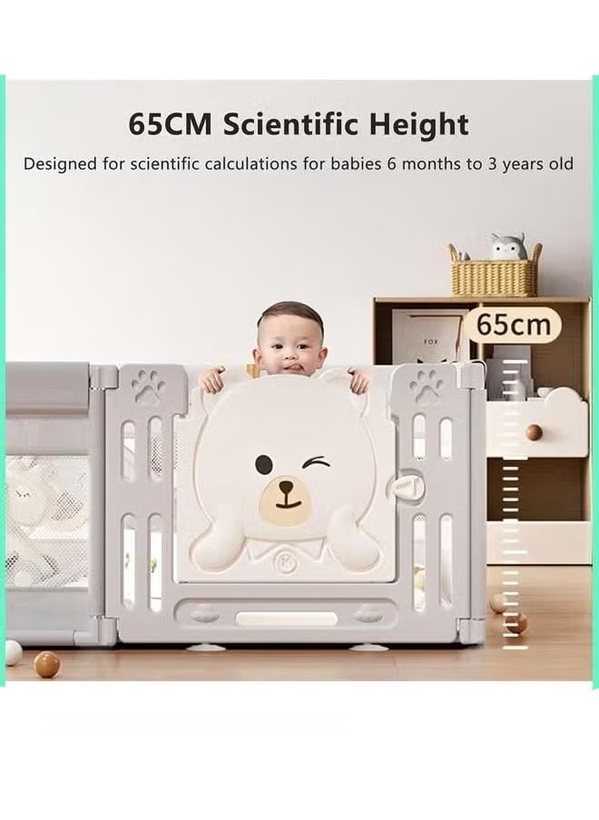 Berma Baby Baby Playpen For Toddler And Babies, Extra Large Baby Playard, Indoor & Outdoor Kids Activity Center With Anti-Slip Base  - Image 5