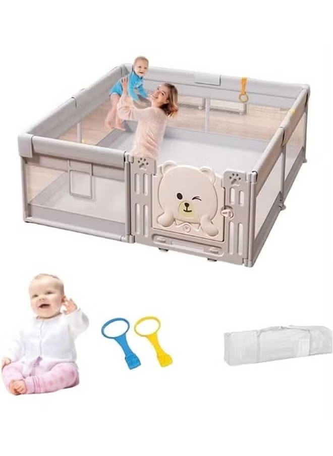 Berma Baby Baby Playpen For Toddler And Babies, Extra Large Baby Playard, Indoor & Outdoor Kids Activity Center With Anti-Slip Base  - Image 1