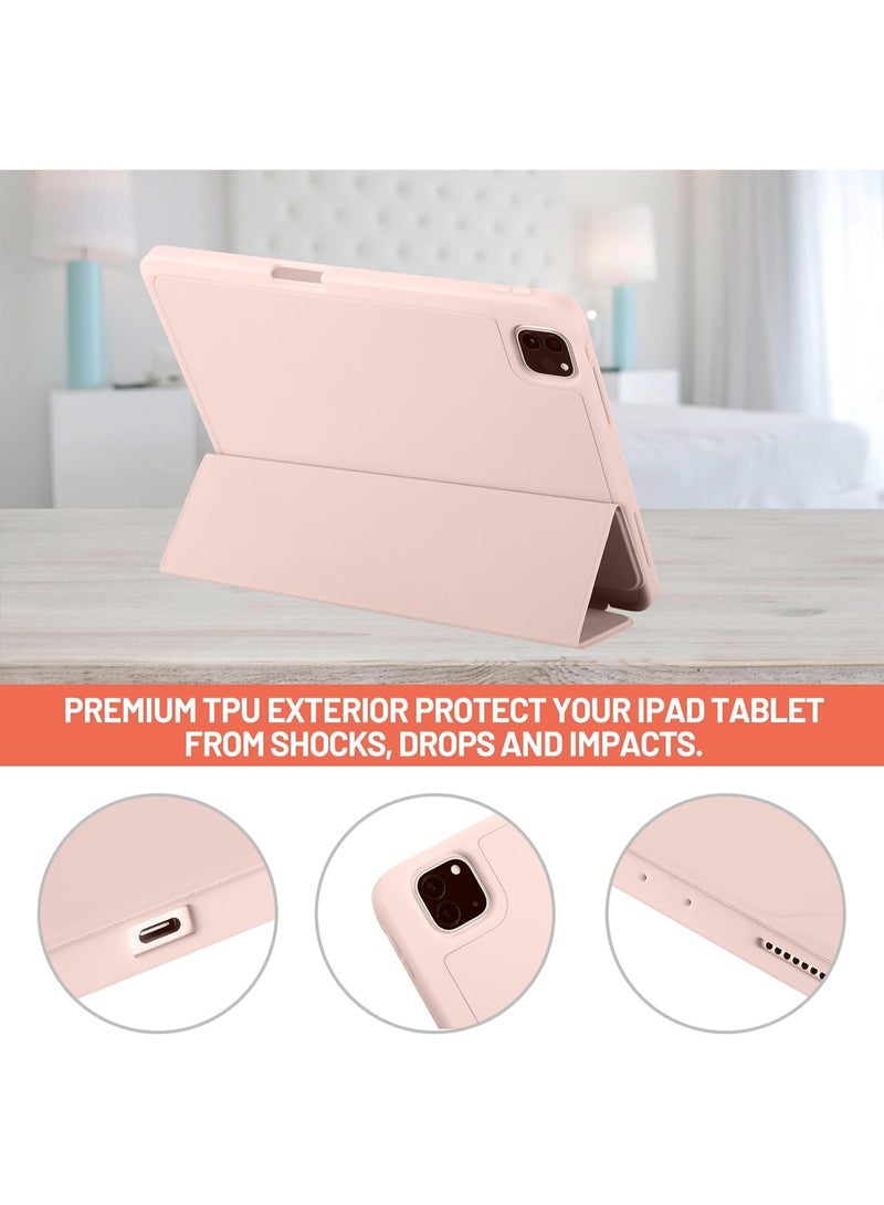 ليدين جراب متوافق مع iPad Pro 11 (موديلات 2022/2021/2020) / جراب iPad Pro 11 بوصة مع حامل قلم، جراب حماية ثلاثي الطي يدعم شحن الجيل الثاني من قلم iPencil، خاصية التشغيل/الإيقاف التلقائي - Image 3