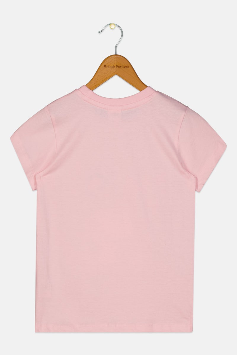 Peanuts Kids Girl Graphic Print Short Sleeve Top, Pink - Image 3