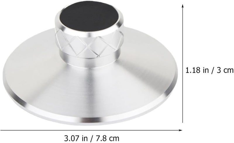 Professional Aluminum Magnesium Alloy Record Weight Clamp Vinyl Disc Stabilizer for Turntable Audio Players Silver Color Accessory for Vinyl Record Playback - Image 2