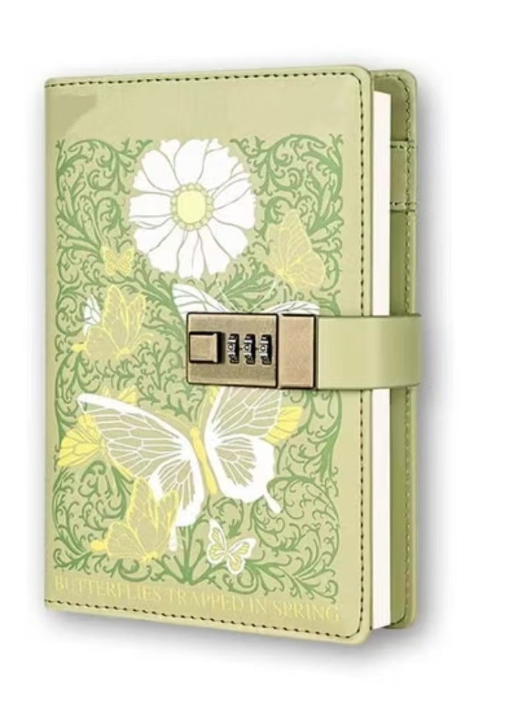 Captaintech with Lock, A5 Journal with Lock for Men and Women, Personal Diary Lockable, Refillable Leather Journals for Writing, Password Protected Notebook with Lock - Image 1