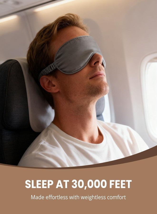 Gizmolet Sleep Mask Blindfold with Adjustable Strap, Super-Smooth Soft Natural Eye Cover Eyeshade for Sleep Travel Nap, Grey - Image 4
