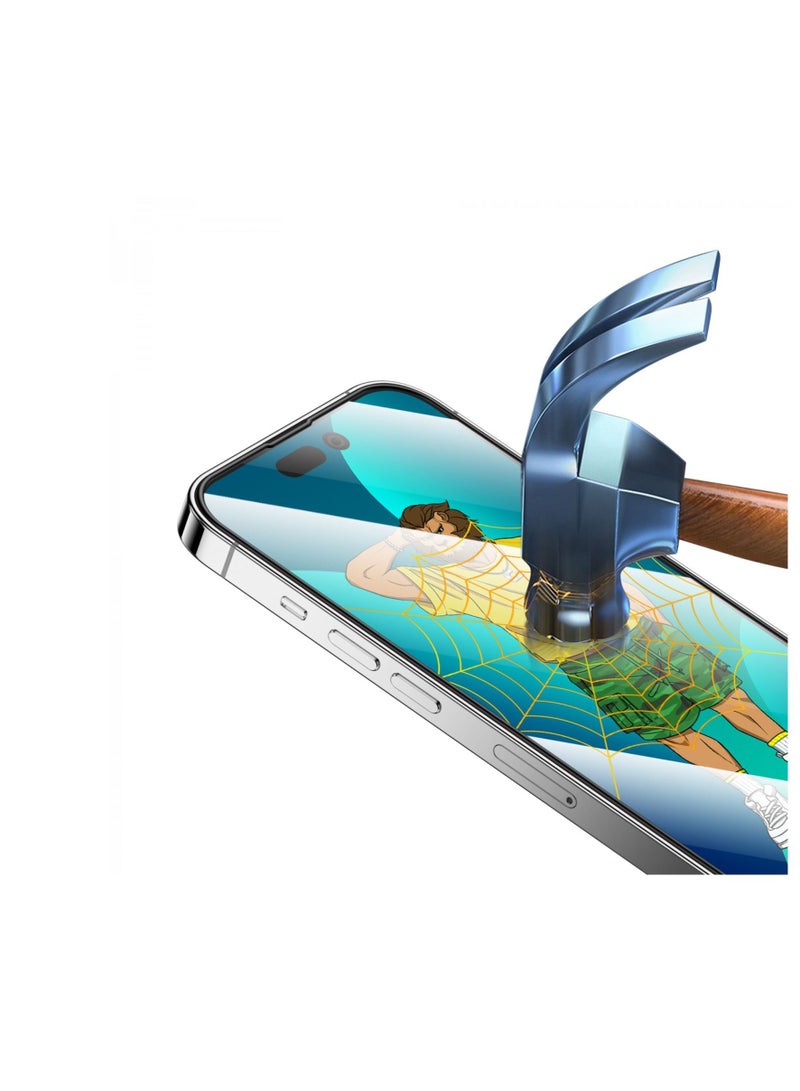 GREEN LION iPhone 14 Pro Glass Screen Protector 6.1 inch 3D Silicone HD Glass Compatible With iPhone 14 Pro - Clear - Image 2