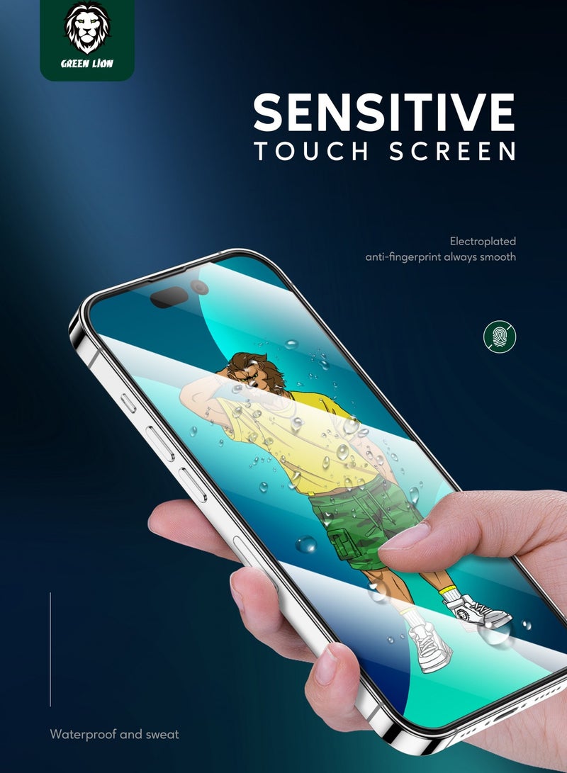 GREEN LION iPhone 14 Pro Glass Screen Protector 6.1 inch 3D Silicone HD Glass Compatible With iPhone 14 Pro - Clear - Image 5