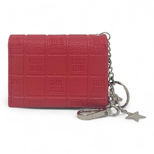 Steve Madden Womens Bklara Card Case with Keyring and Clip Red - Image 3