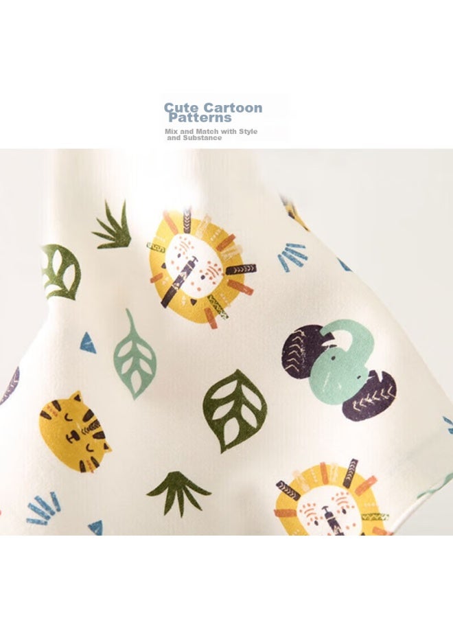 9i9 Baby Drool Bib, Pure Cotton, Waterproof, Triangular Bib, Double Buttons, Adjustable, Upgraded, 5 Pieces, A17 - Image 5