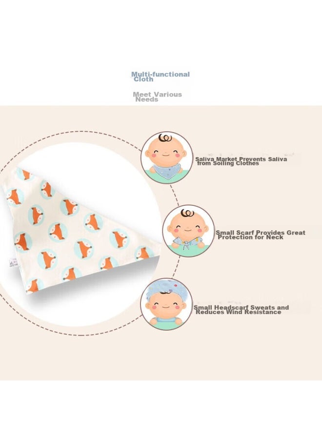 9i9 Baby Drool Bib, Pure Cotton, Waterproof, Triangular Bib, Double Buttons, Adjustable, Upgraded, 5 Pieces, A17 - Image 4