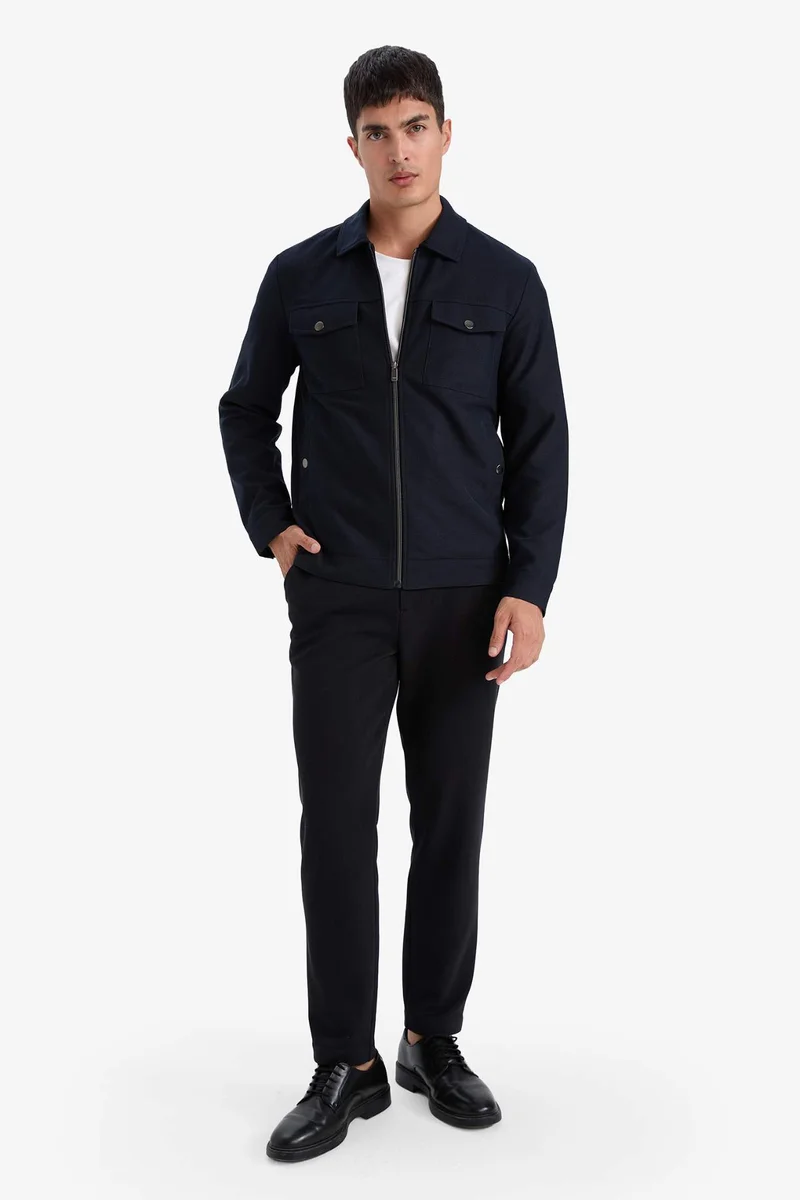 ديفاكتو Tailored Fit Straight Leg Trousers