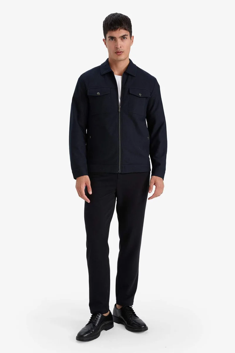 ديفاكتو Tailored Fit Straight Leg Trousers