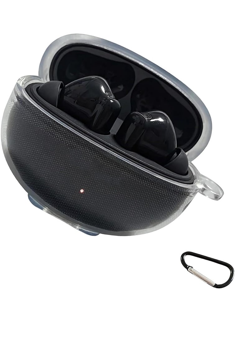 Transparent Earphone Case for Huawei FreeBuds 6i Shockproof Scratch and Yellow Resistant Anti-Fingerprint TPU Silicone Protector with Carrying Strap - Image 1