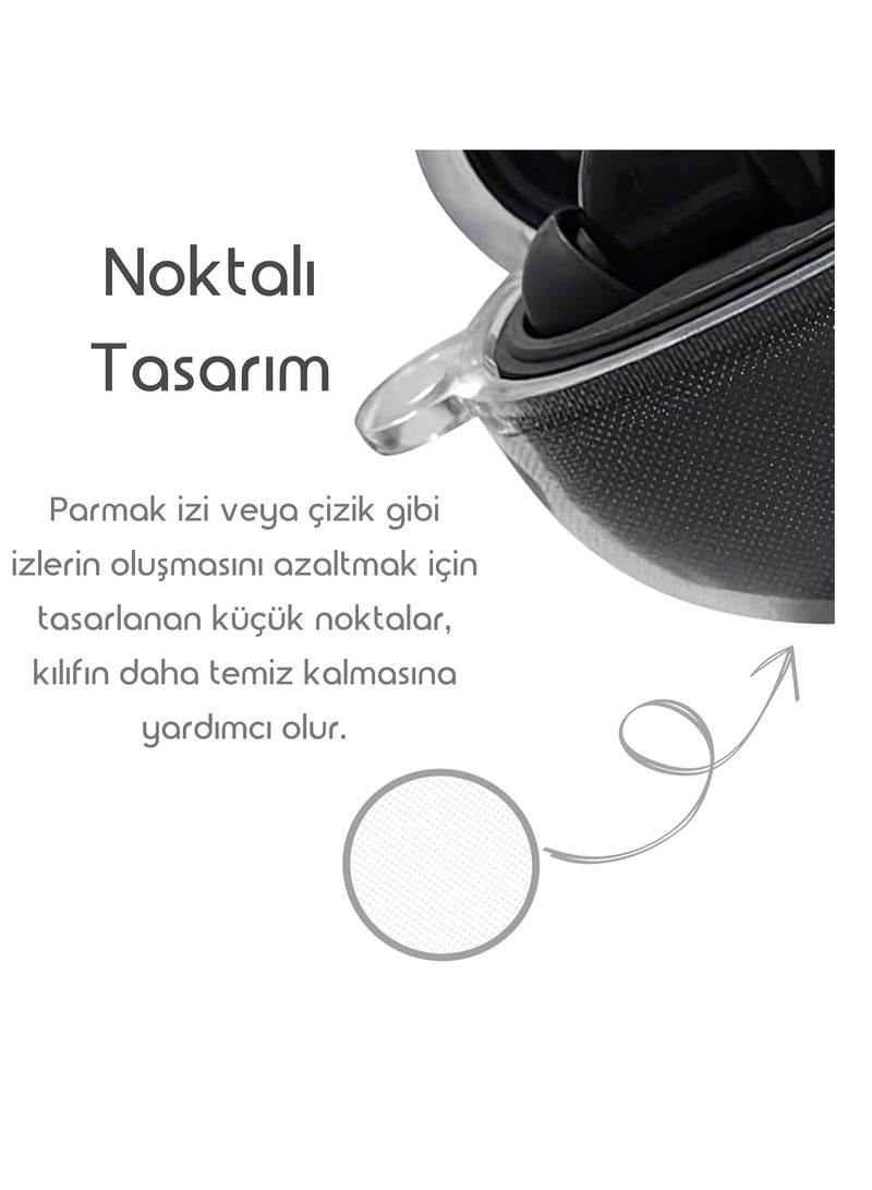 Transparent Earphone Case for Huawei FreeBuds 6i Shockproof Scratch and Yellow Resistant Anti-Fingerprint TPU Silicone Protector with Carrying Strap - Image 2