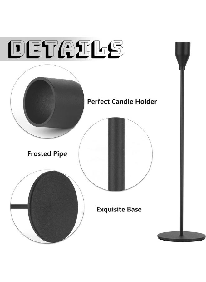 FALMER Set of 3 Candle Holders Metal Candle Holders Tall Candlesticks  - Image 3
