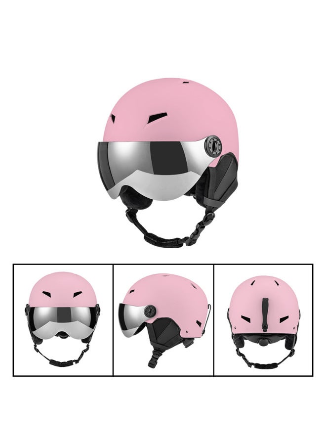 Pink Lens Goggles New Ski Helmet Cover For Adults And Children, Outdoor Sports, Unisex, Goggles With Lenses, Warm And Safe For Cycling