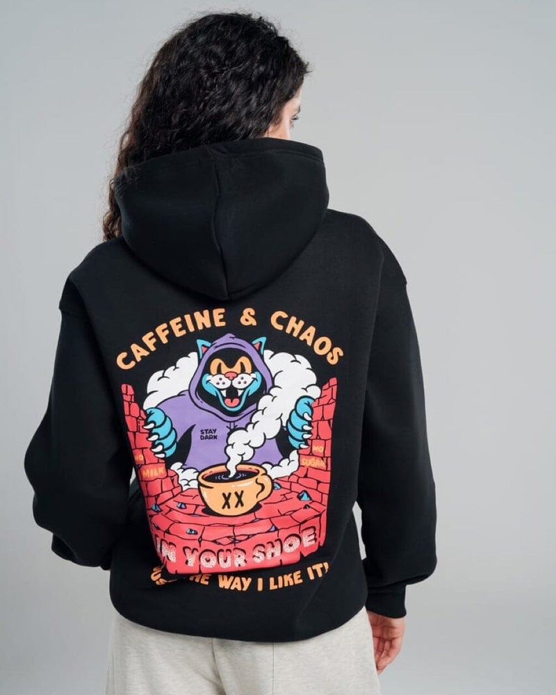 إن يور شو هودي أوفر سايز – "Caffeine & Chaos" - Image 5