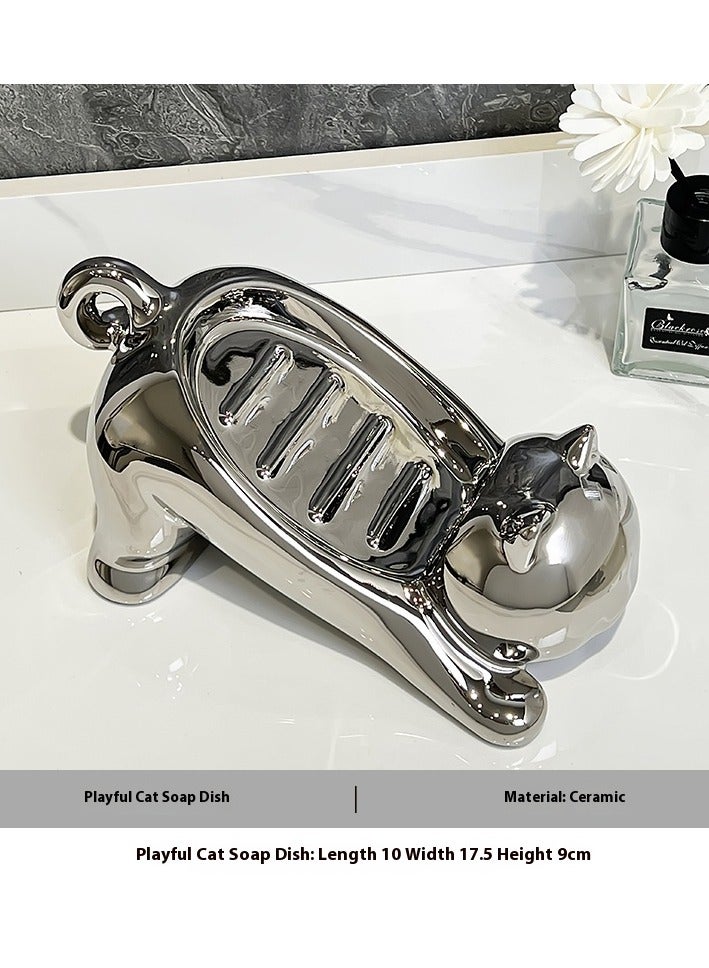 Soap Case Container Cat Shape Eramic - Image 3