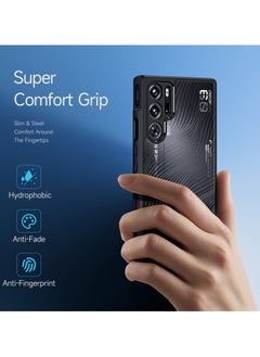DUX DUCIS DUX DUCIS Aimo Cover for the ZTE nubia Red Magic 9 Pro/9 Pro Plus mobile phone slim, transparent matte cover made of TPU, polycarbonate, polypropylene, silicone - black  - Image 5
