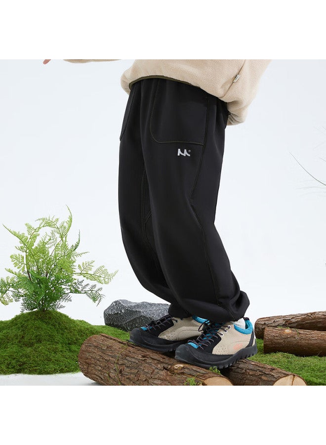 Mipo And Winter Children's Warm Windproof Tapered Pants, Black, 110cm - Image 2
