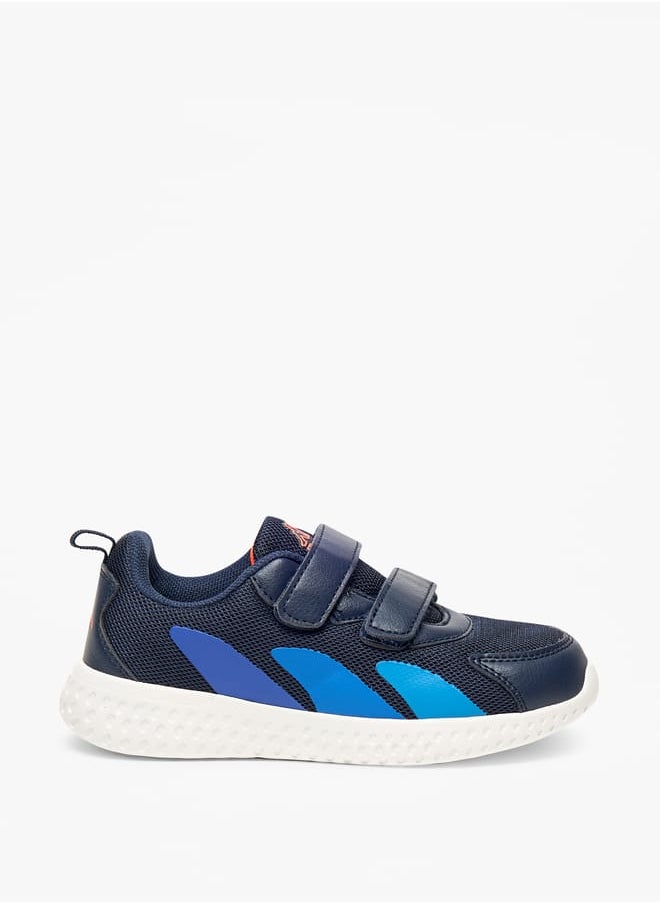 Kappa Boys' Logo Detail Sports Shoes with Hook and Loop Closure  - Image 3