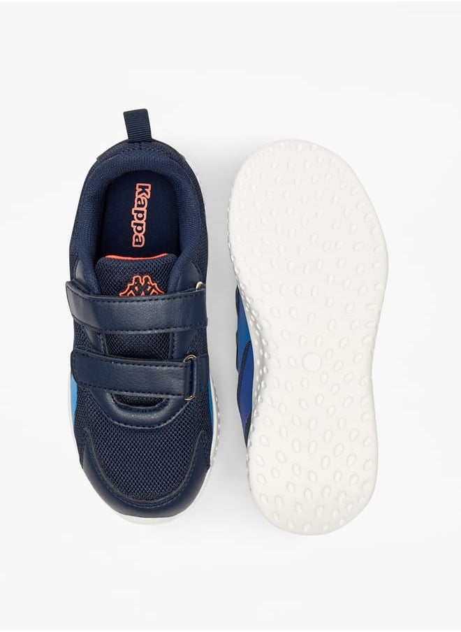 Kappa Boys' Logo Detail Sports Shoes with Hook and Loop Closure  - Image 4