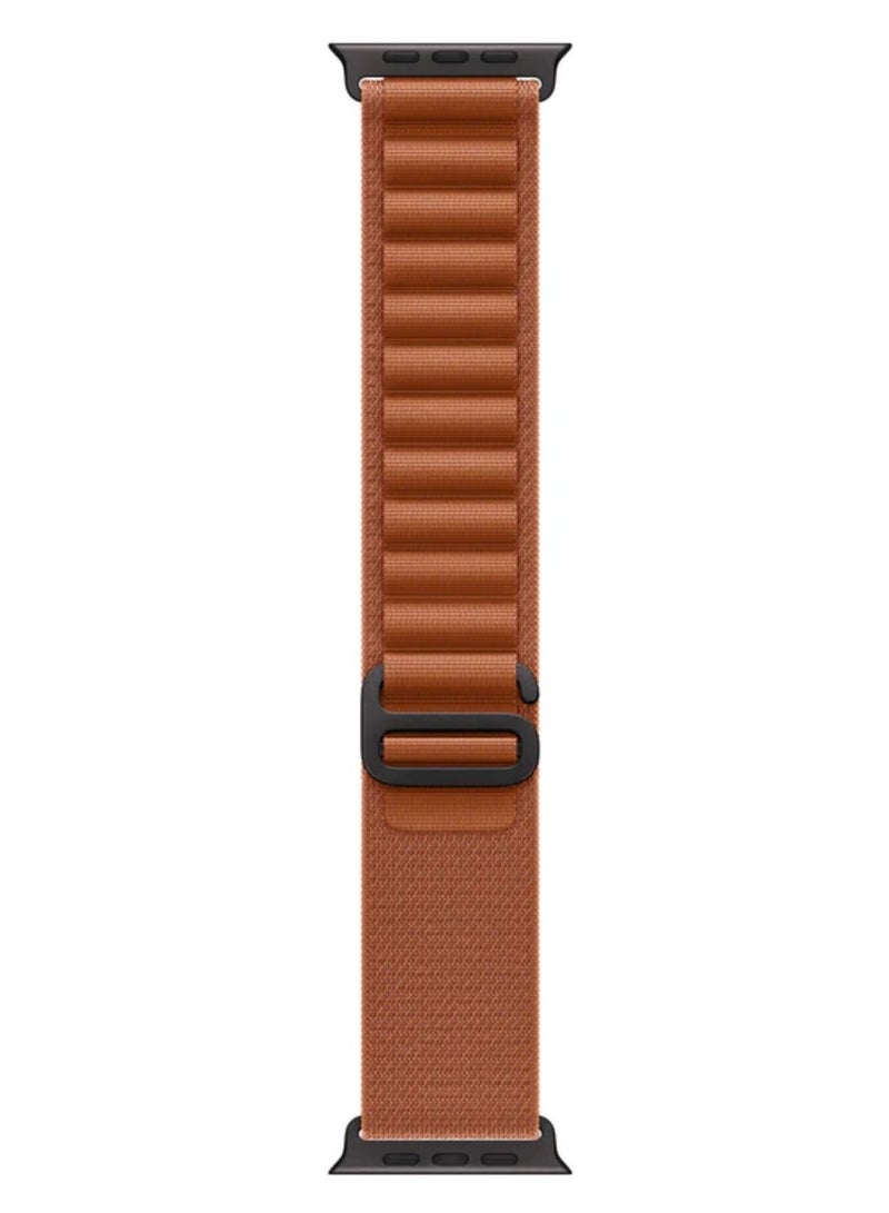 أكاليكس سوار Alpine Loop متوافق مع ساعات Apple Watch مقاسات 42 مم، 44 مم، 45 مم، 46 مم، 49 مم، سوار رياضي ناعم منسوج، سوار معصم بديل قابل للتعديل لساعات Apple Watch Series Ultra / SE / Series 1/2/3/4/5/6/7/8/9/10/11 - لون تيراكوتا - Image 3