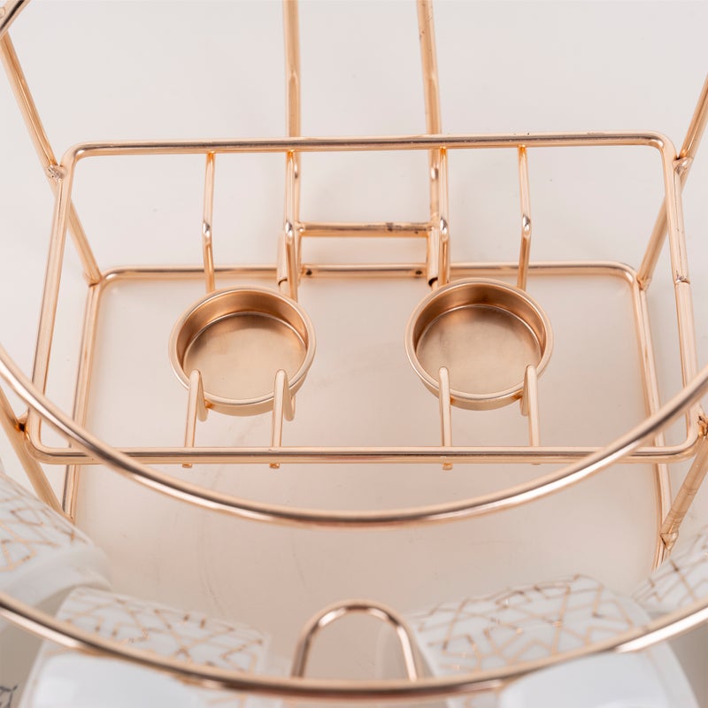 La Mesa Soup Set 16 Pieces White/Gold - Image 5