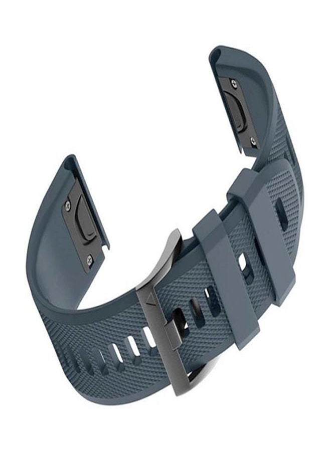 NIBEMINENT Garmin Fenix 5 Sapphire Premium Silicone Smart Watch Band Wrist Strap Slate - Image 1