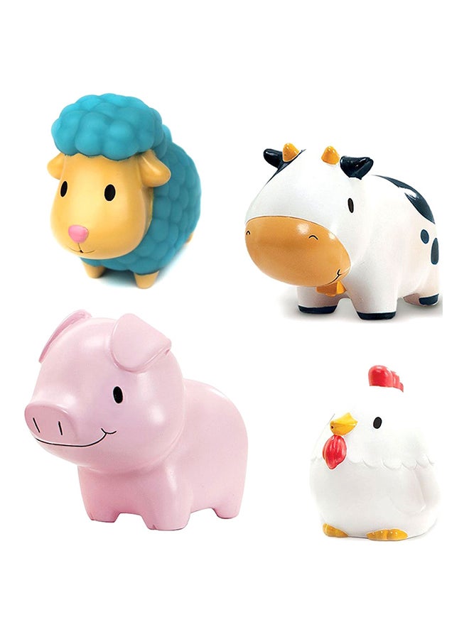 4-Piece Squirtin Barnyard Friend Bath Toy Set