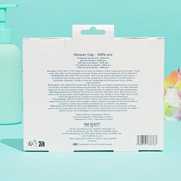 Mad Beauty Stitch Shower Cap Disney Character Ears Design Mad Beauty Waterproof Reusable Haircare Elastic Cute Fun Bath Hair Cap Gift for Women Girl Adults Denim Blue - Image 5