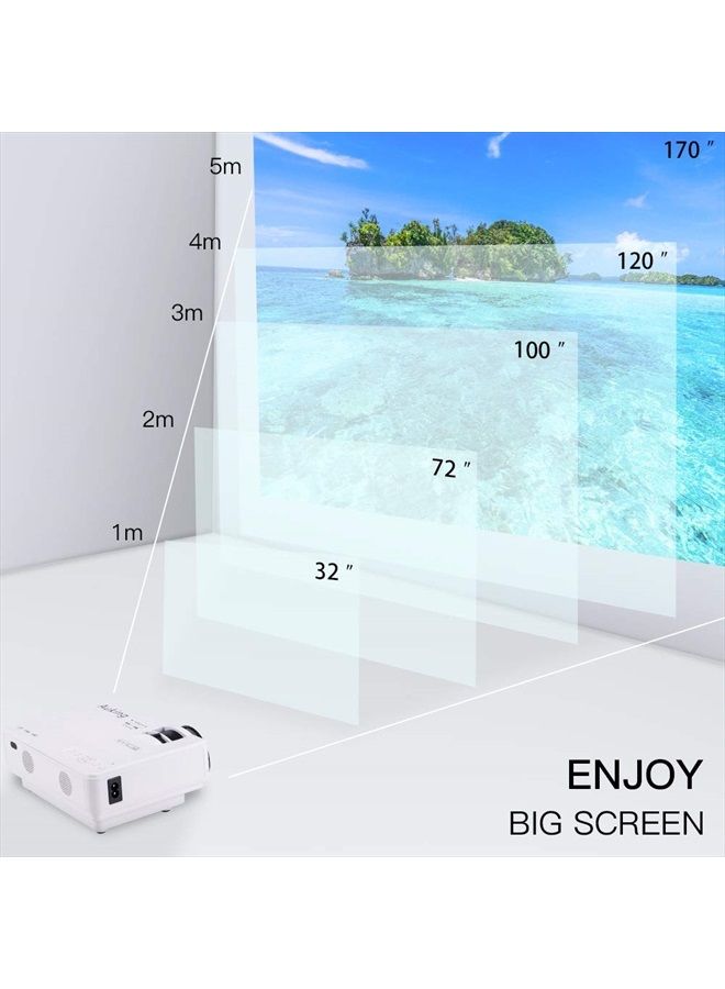 AuKing Projector, 2023 Upgraded Mini Projector, 9500 lumens Multimedia Home Theater Video Projector, Compatible with Full HD 1080P HDMI, USB, VGA, AV, Smartphone, Pad, TV Box, Laptop - Image 3