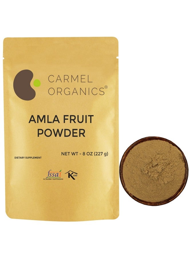 CARMEL ORGANICS CARMEL ORGANICS Amla/Amlaki (Emblica officinalis) Fruit Powder 8 Ounce | Natural, Non GMO | No Added Preservatives, for Hair Care, Skin and Wellness  - Image 1