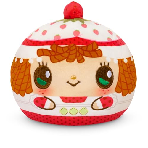 TeeTurtle Strawberry Shortcake Scented Reversible Plush - Strawberry Shortcake and Custard - Cute Kawaii 6" Strawberry Scented Plushie - Image 1