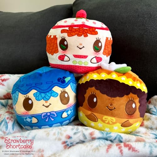 TeeTurtle Strawberry Shortcake Scented Reversible Plush - Strawberry Shortcake and Custard - Cute Kawaii 6" Strawberry Scented Plushie - Image 5