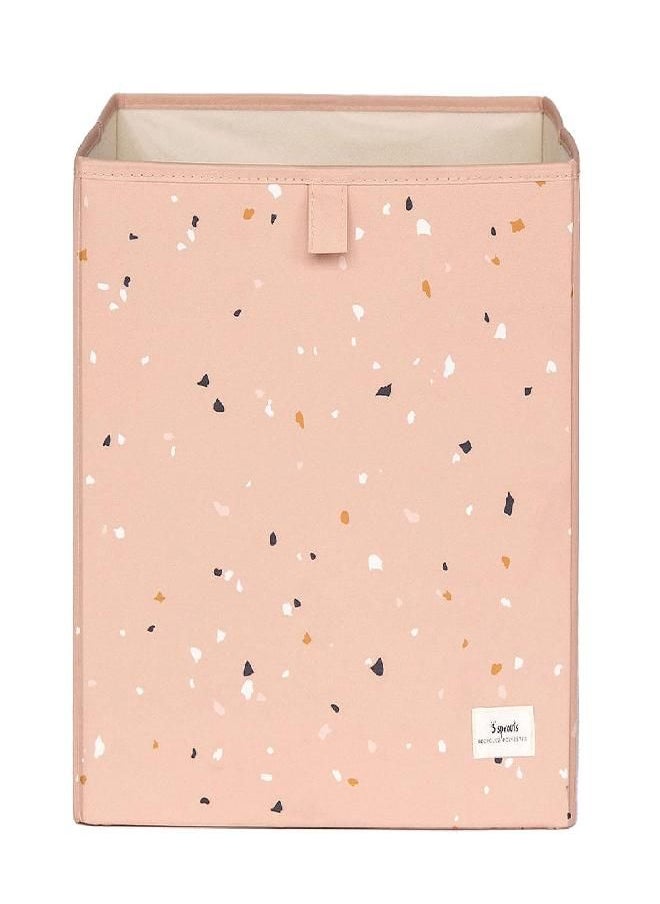 3 sprouts - 3 Sprouts Recycled Fabric Storage Cube Box Container Organizer - Clay Terrazzo - Image 1