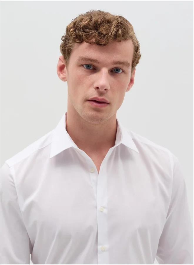 Ovs Solid colour slim fit shirt