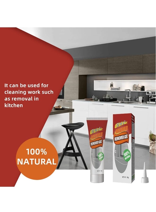 2 Pcs Mold Remover Gels, Household Mold Clean Gel for Washing Machine/Fridge/Kitchen Sink/Bathroom, Mold Cleaner for Tile/Wall  - Image 2
