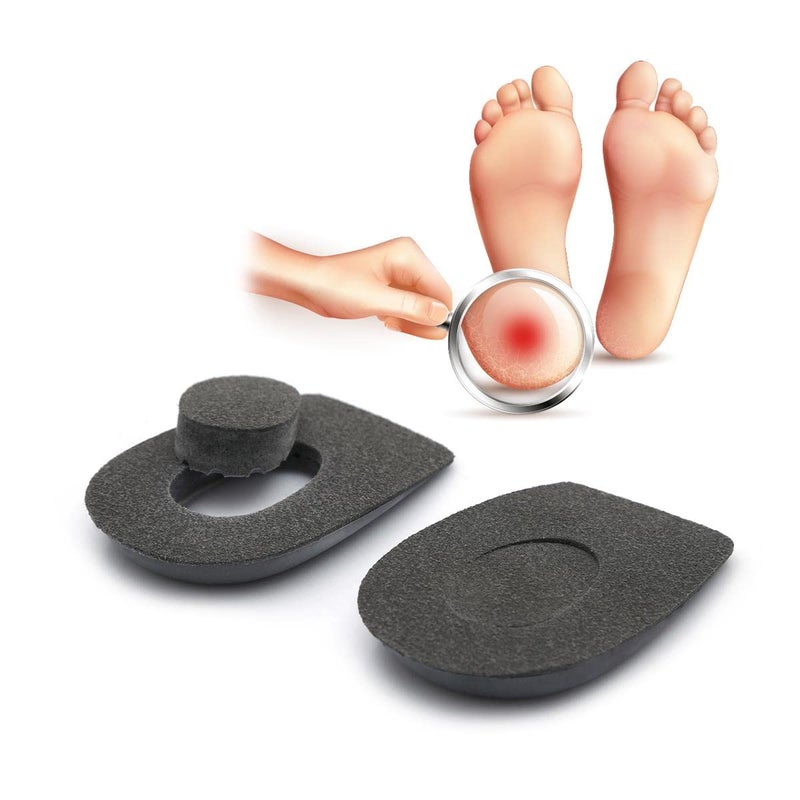 Black Deer Orthopedic Heel Supports for Heel Pain Insoles for Women and Men Plantar Fasciitis (Medium, Gray) - Image 1
