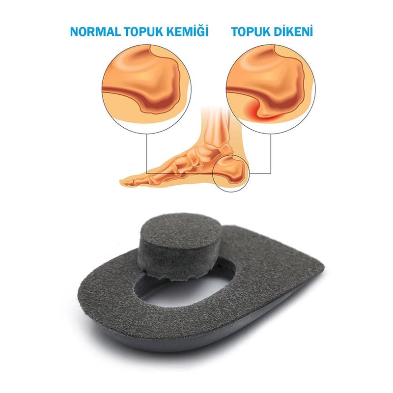 Black Deer Orthopedic Heel Supports for Heel Pain Insoles for Women and Men Plantar Fasciitis (Medium, Gray) - Image 2