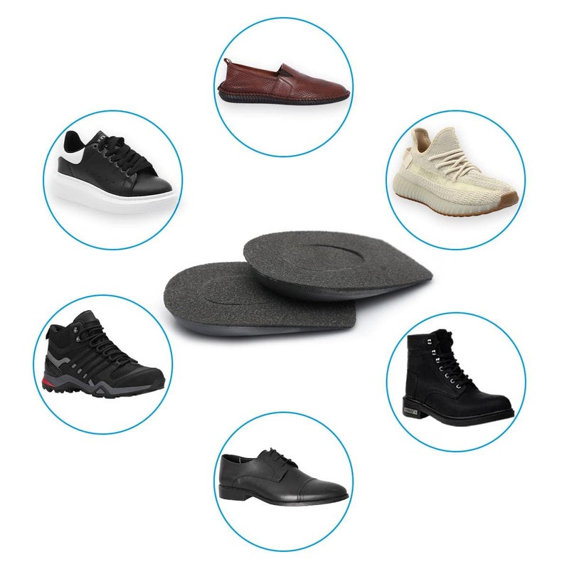 Black Deer Orthopedic Heel Supports for Heel Pain Insoles for Women and Men Plantar Fasciitis (Medium, Gray) - Image 5