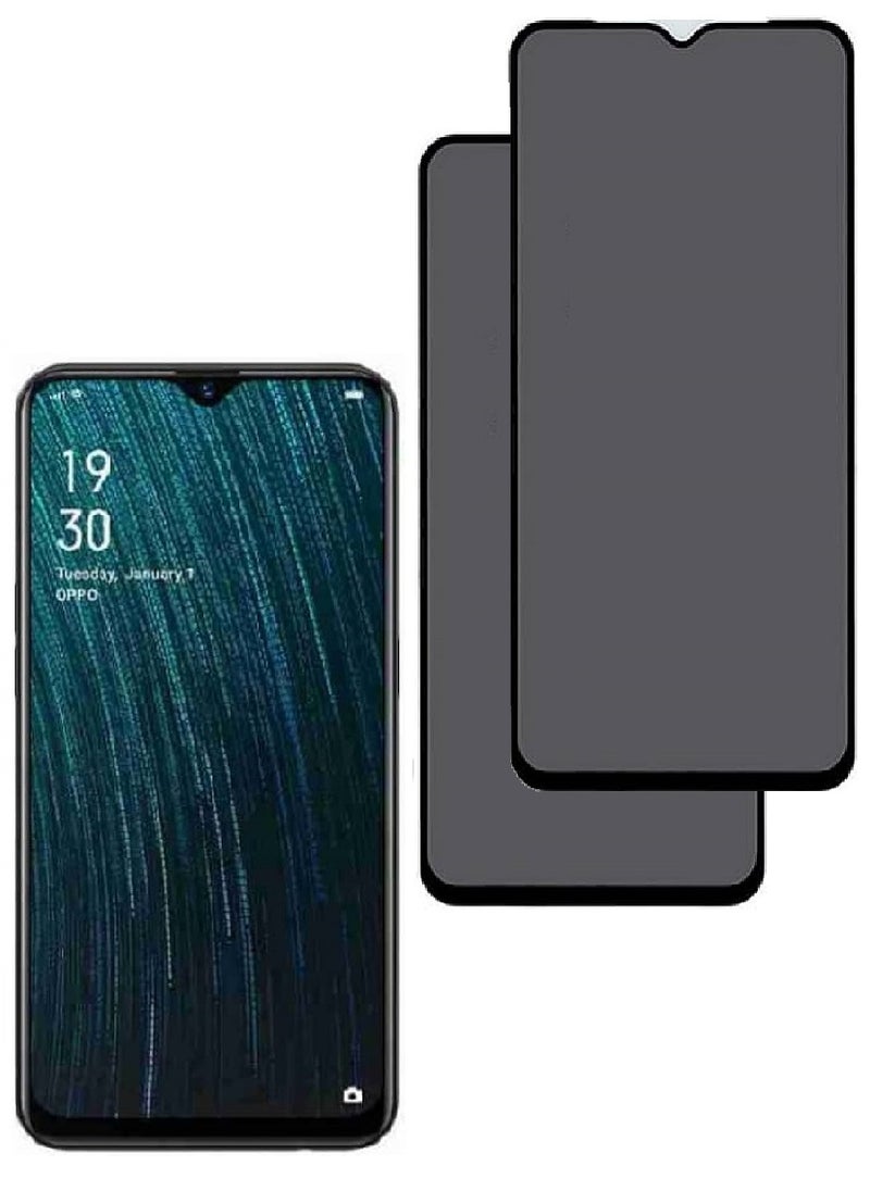 we3 2 Piece Tempered Glass Screen Protector Anti-Spy Privacy Designed For Oppo A5s Full Screen Coverage And Bubble Free  - Image 1