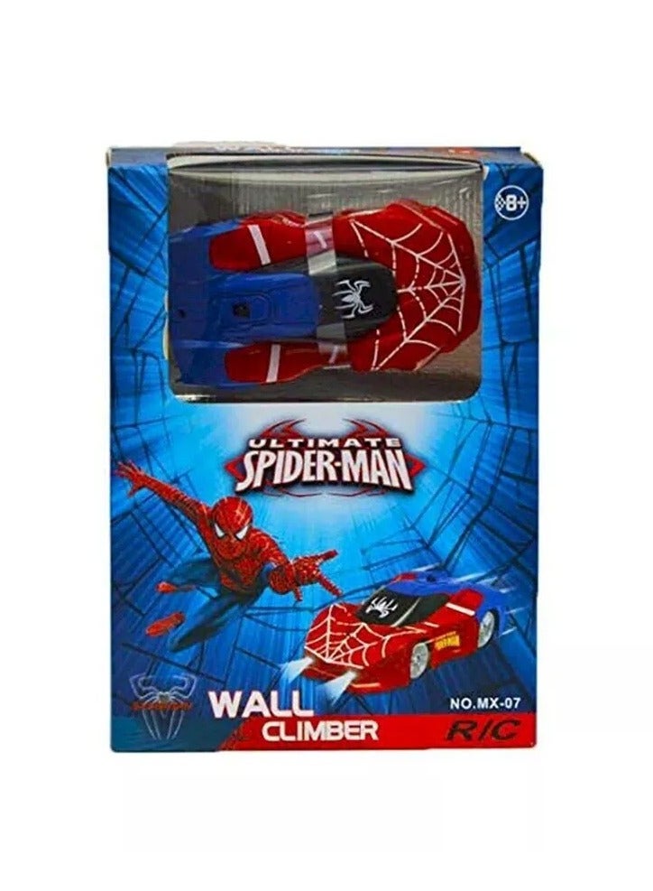سبايدر مان سيارة تسلق الجدار RC مع جهاز تحكم عن بعد ومحركات قابلة لإعادة الشحن على الأرضيات أو الجدران، متعة لأعلى ولأسفل - للأطفال فوق 8 سنوات (سبايدرمان) - Image 2